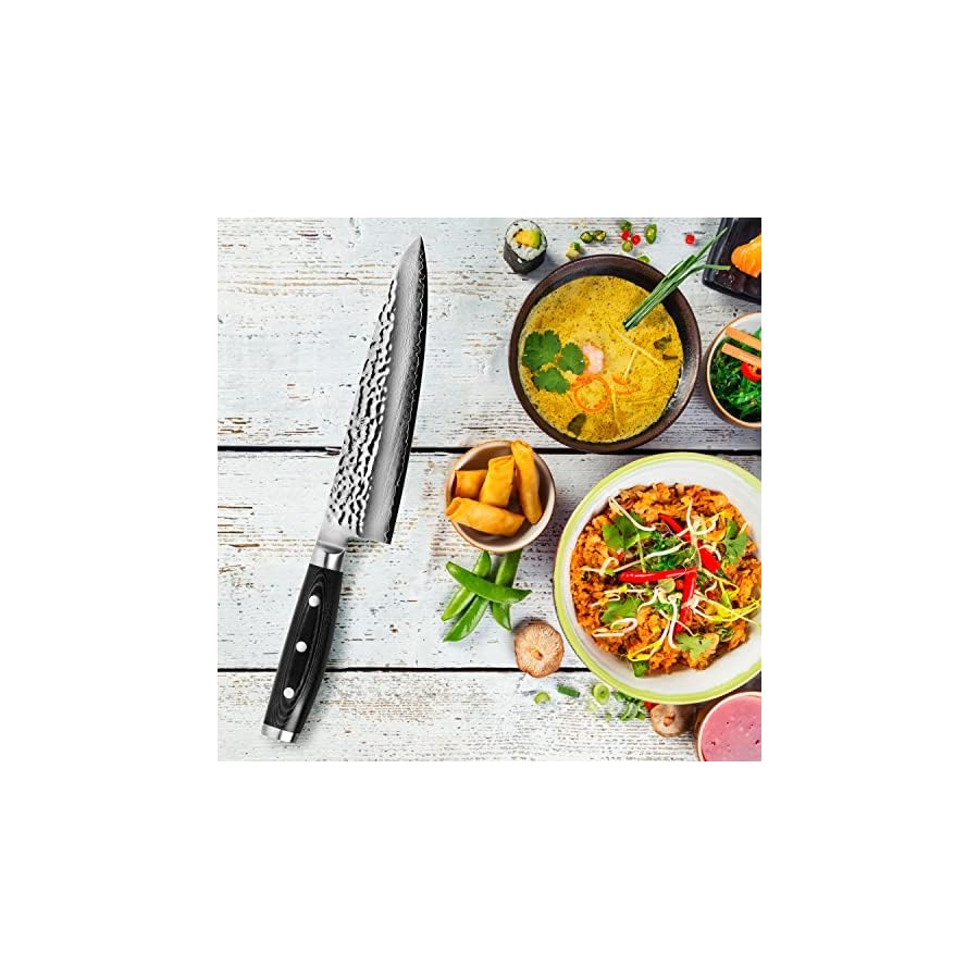 Enso-HD-Knife-Set-Made-in-Japan-VG10-Hammered-Damscus-Japanese-Stainless-Steel-Cutlery-Set-with-Chefs-Utility-Paring-Knives Enso HD Knife Set - Made in Japan - VG10 Hammered Damscus Japanese Stainless Steel - Cutlery Set with Chef's, Utility & Paring Knives