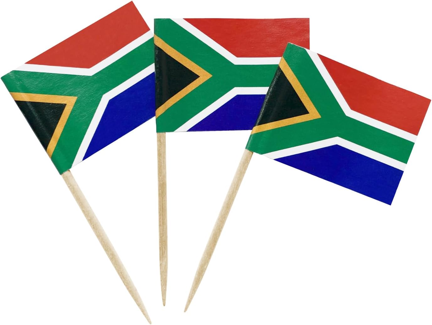 100 Pcs South Africa Flag South African Toothpick Flags Cocktail Picks