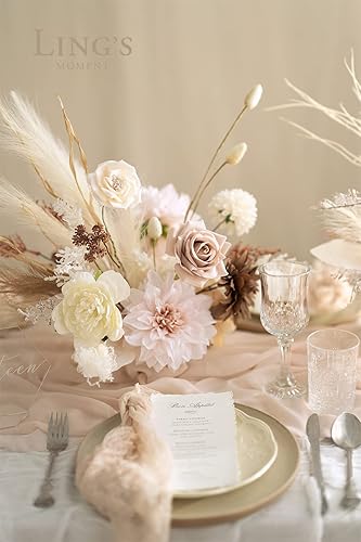 Miniatura 166 de Ling's moment - Juego de flores artificiales para manualidades, ramos de boda, centros de mesa, arreglos de novia, fiestas y decoración del hogar