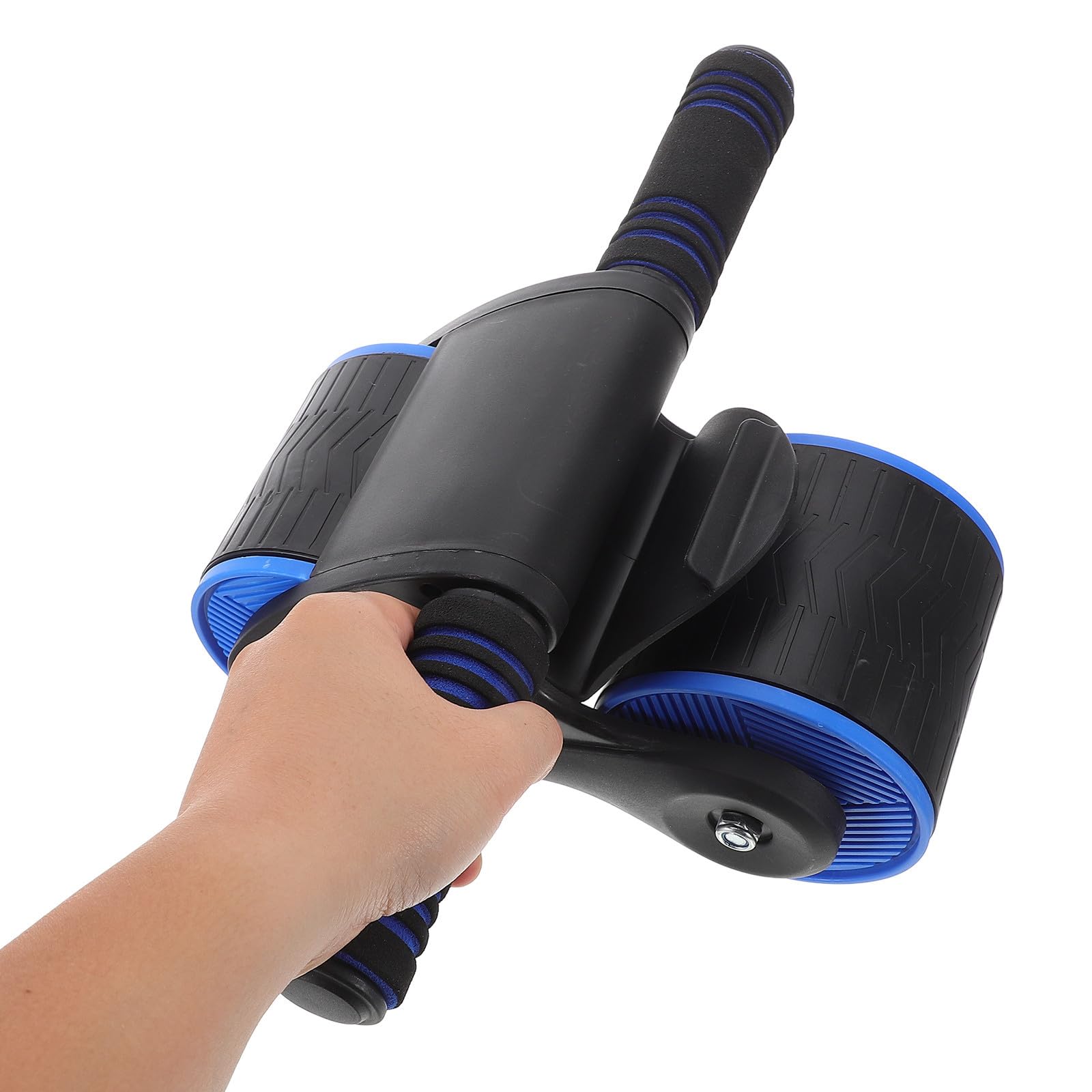 POPETPOP Rodillo para Abdominales Rueda de Goma y Acero, Equipo Compacto para Ejercicios Abdominales en Casa o Gimnasio, Añade Intensidad al Entrenamiento Core