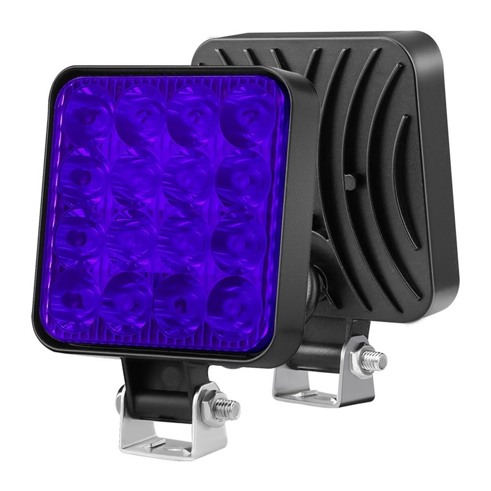 Phare de travail LED 48W 12V projecteur bleu tout-terrain pour tracteur