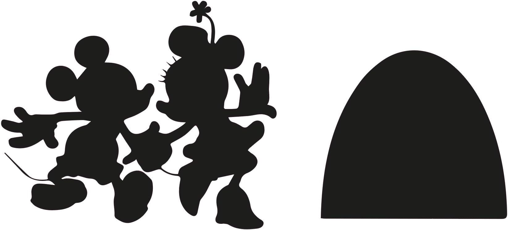 Mickey and Minnie Mouse Dancing - Wall Art Decor Accessories - Printed on white media - Skirting Board Decal Designs