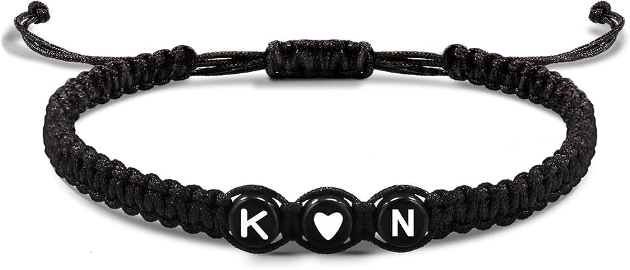 Initial Bracelets for Women Men's Bracelets Gifts for Girlfriend Boyfriend Letter Bracelets I Love You Gifts for Her Him Best Friend Birthday Gift Christmas Jewelry