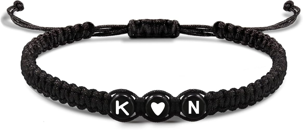 Initial Bracelets for Women Men's Bracelets Gifts for Girlfriend Boyfriend Letter Bracelets I Love You Gifts for Her Him Best Friend Birthday Gift Christmas Jewelry