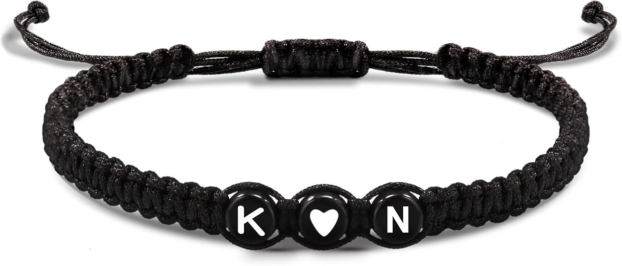 Initial Bracelets for Women Men's Bracelets Gifts for Girlfriend Boyfriend Letter Bracelets I Love You Gifts for Her Him Best Friend Birthday Gift Christmas Jewelry