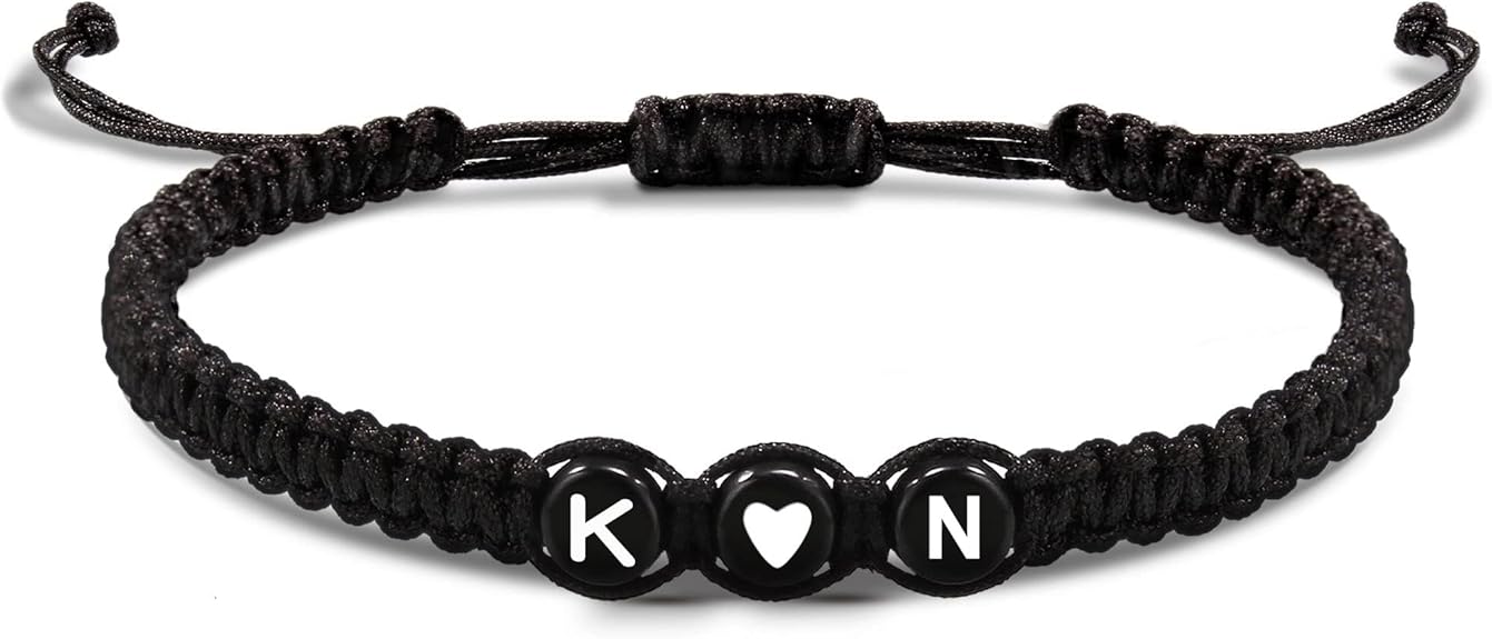 Initial Bracelets for Women Men's Bracelets Gifts for Girlfriend Boyfriend Letter Bracelets I Love You Gifts for Her Him Best Friend Birthday Gift Christmas Jewelry