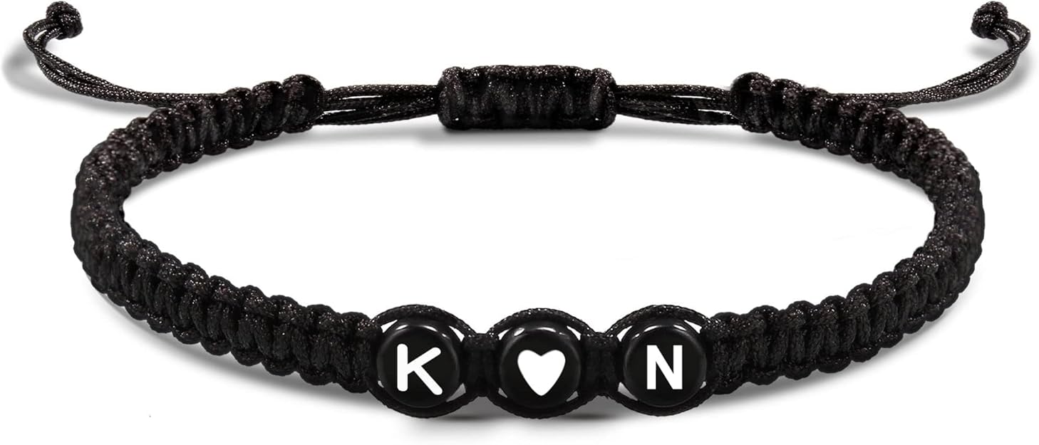 Initial Bracelets for Women Men's Bracelets Gifts for Girlfriend Boyfriend Letter Bracelets I Love You Gifts for Her Him Best Friend Birthday Gift Christmas Jewelry