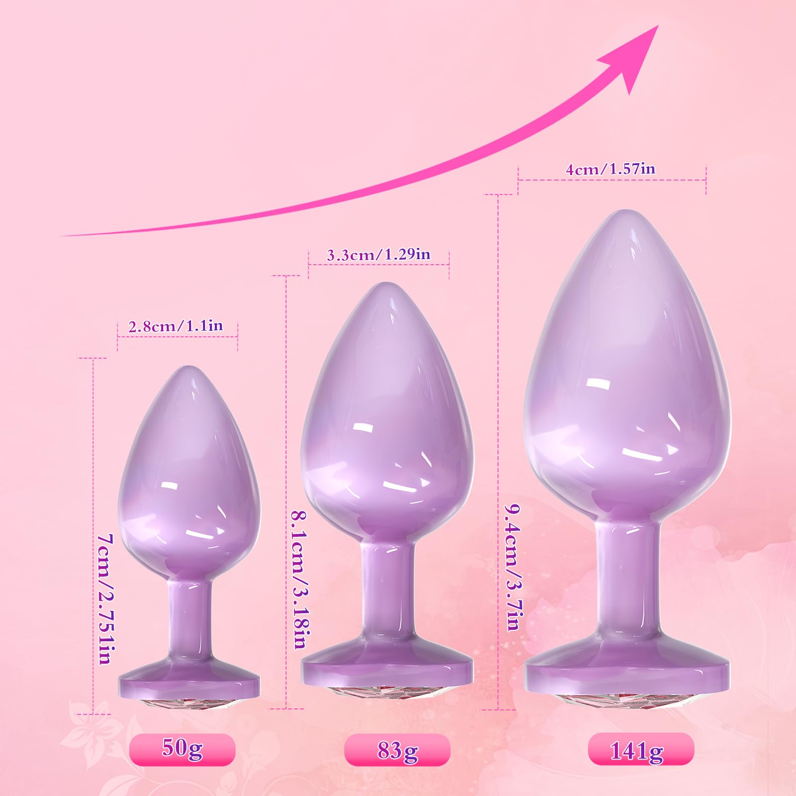 Anal Plugs Small Butt Plug for Beginners,Adult Aanl Toys with Heart-Shaped Jewelry Base,G Spot Sex Toy Anal Sex Adult Toy for Beginner Adult Unisex Women and Men Couple (Small Pink)