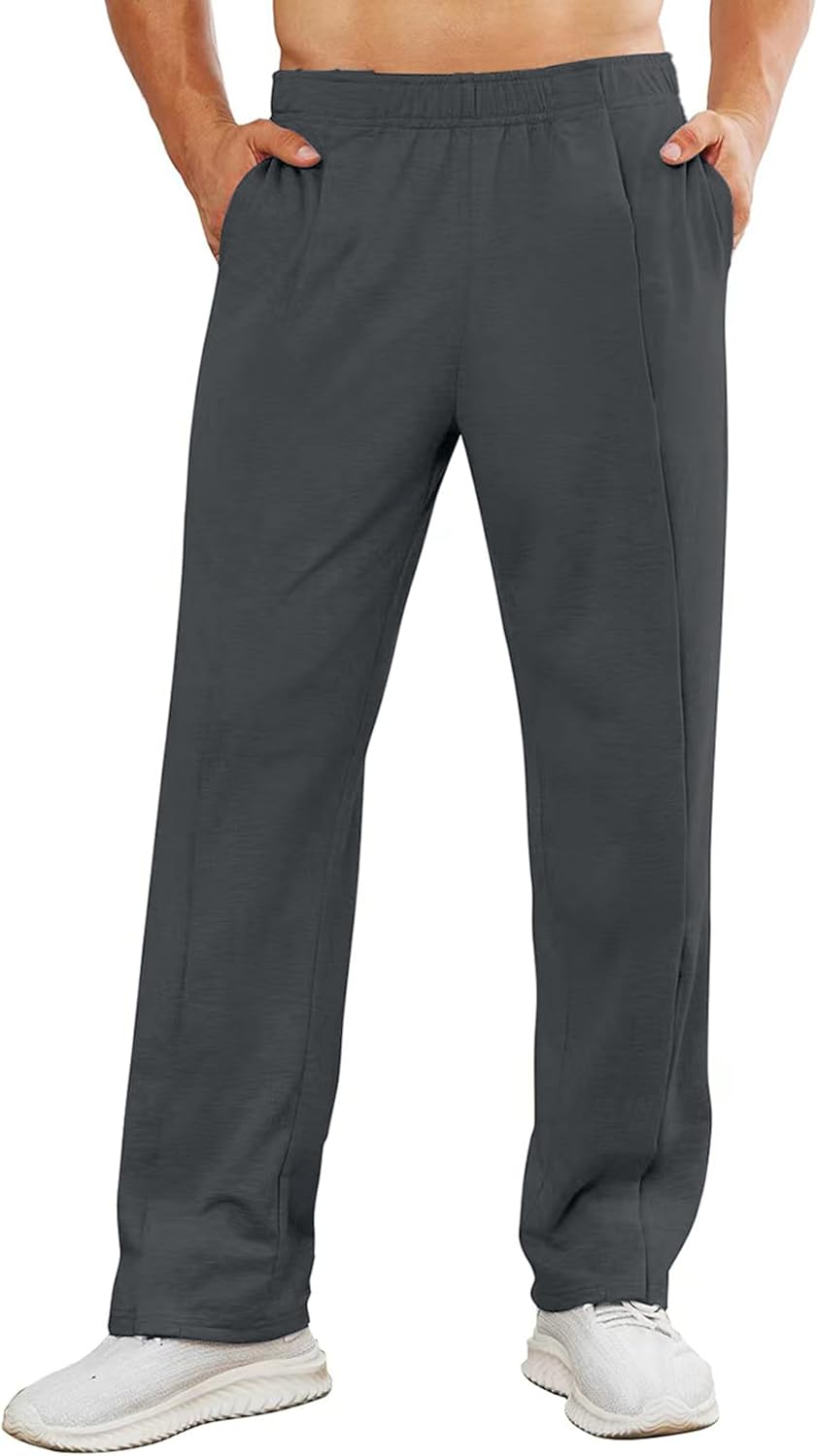 Deyeek Men's Tear Away Pants 2 Side Full Open Bottom Sweatpants Loose Fit Casual Adaptive Post Surgery Pants with Pockets - Image 5