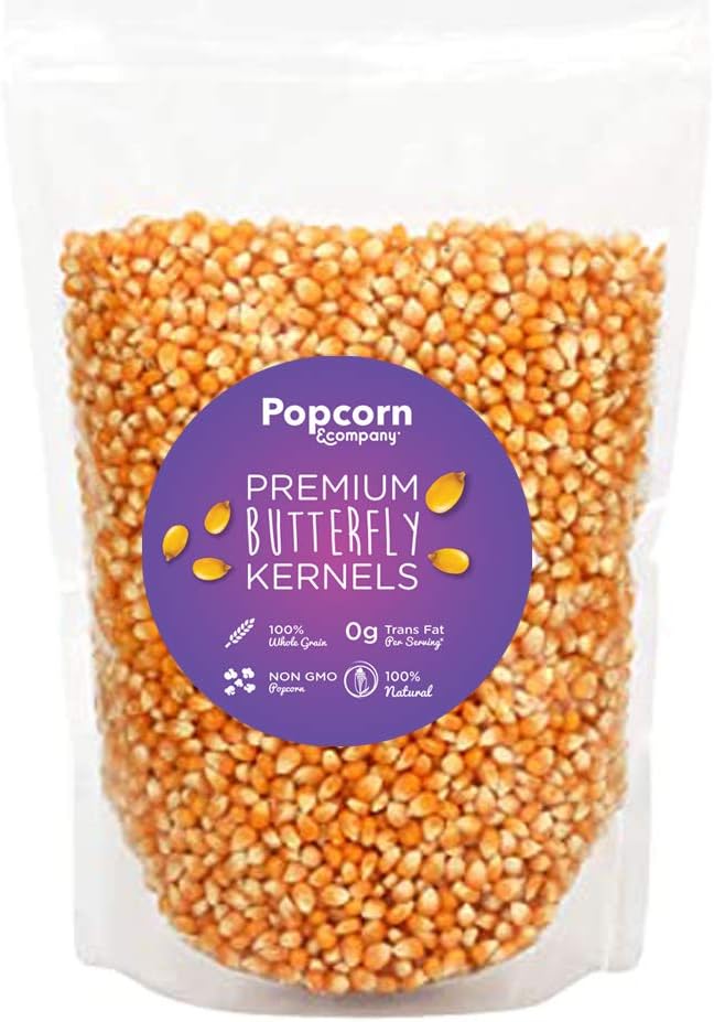 Popcorn & Company Butterfly Popcorn Kernels Seeds (450g) Raw Maize, Rich in Fiber & Antioxidants, No Added MSG, Perfect for Movie Nights & Healthy Snacks