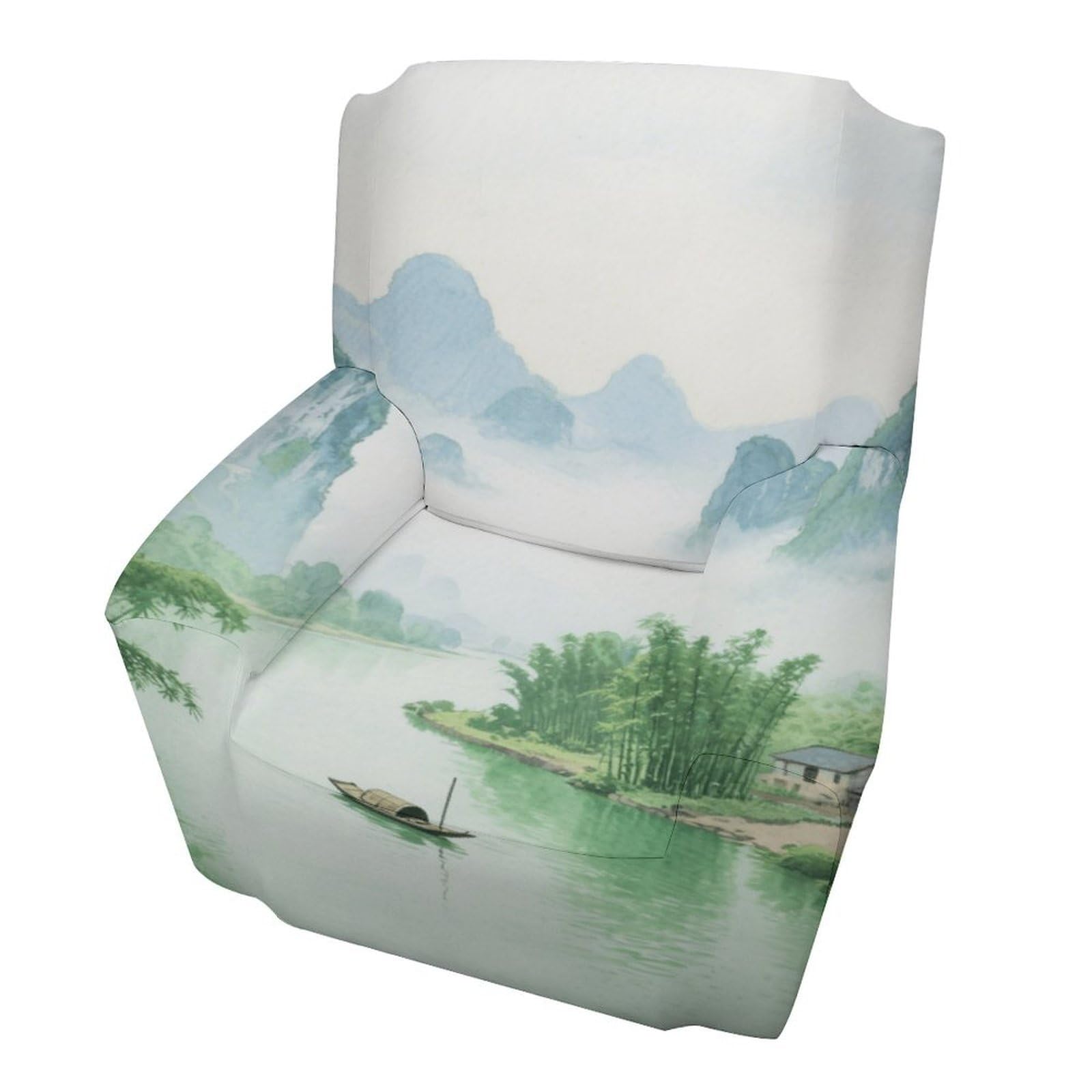 Fekiloot Style Guilin Landscape Painting Couch Cover Sofa Cover Sofa Slipcover