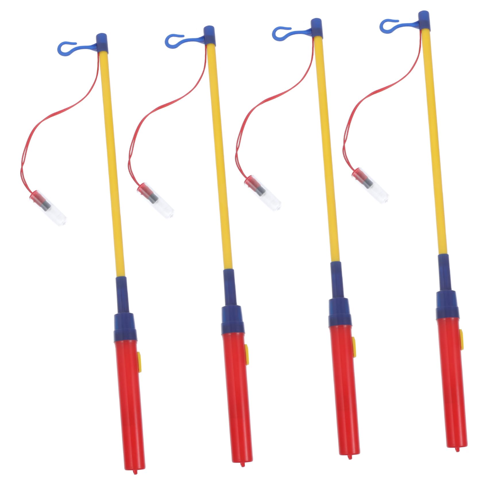VILLCASE 4Pcs Lantern Sticks with Hook LED Electronic Lantern Rods for Christmas Halloween Festival Decor Rust Design