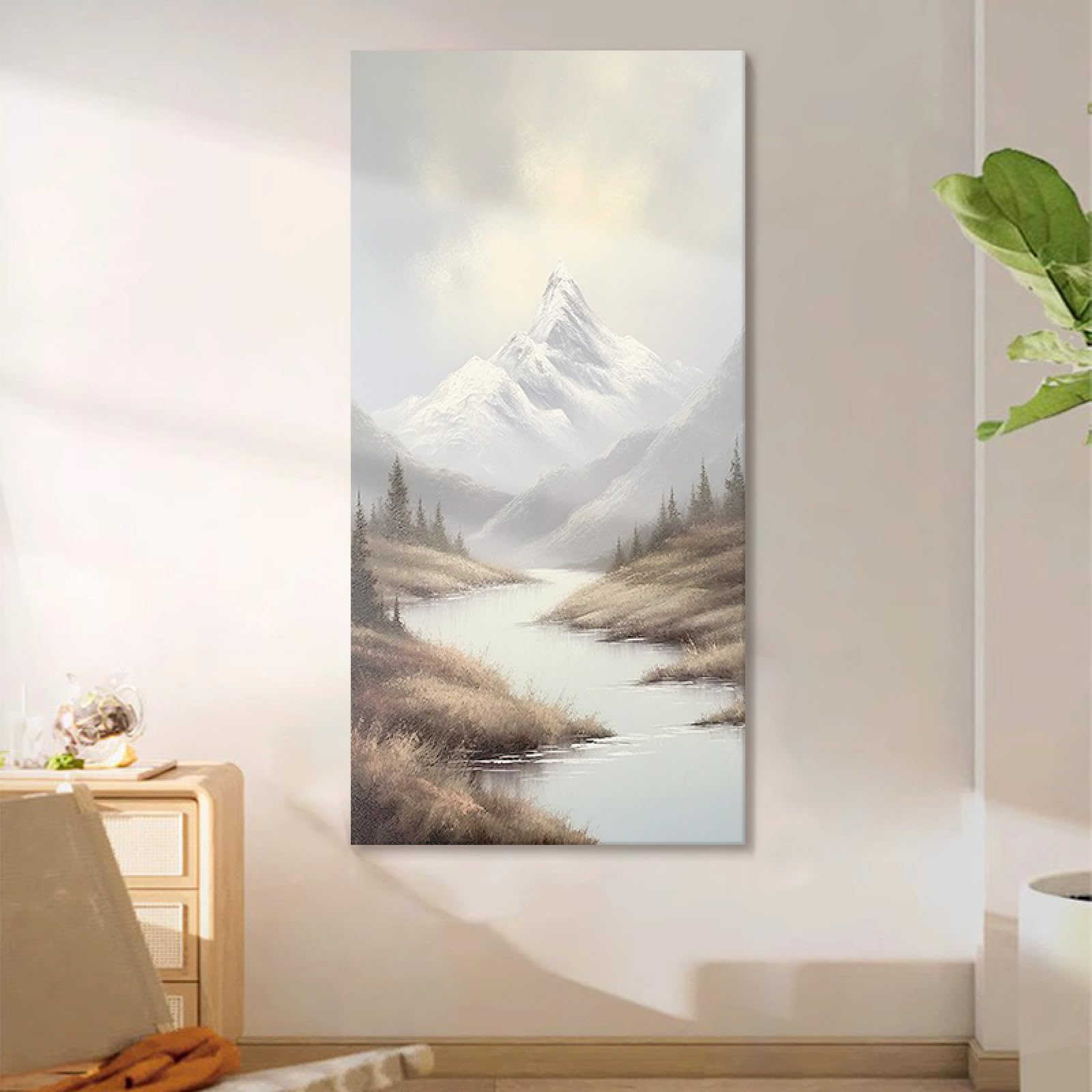 Peinture à l'huile paysage texture faite main grande toile luxe