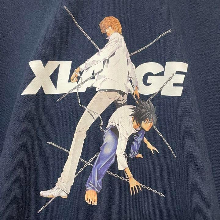Amazon.co.jp: XLARGE × デスノート コラボ パーカー ネイビー Lサイズ 