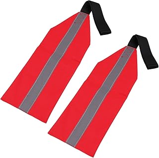 WANGCL 2 Pieces Safety Travel Flag for Kayak Red Canoe Safety Flag for Reflective Kayak Canoes Towing Warning Flag Safety Accessories Flag Sign Kit