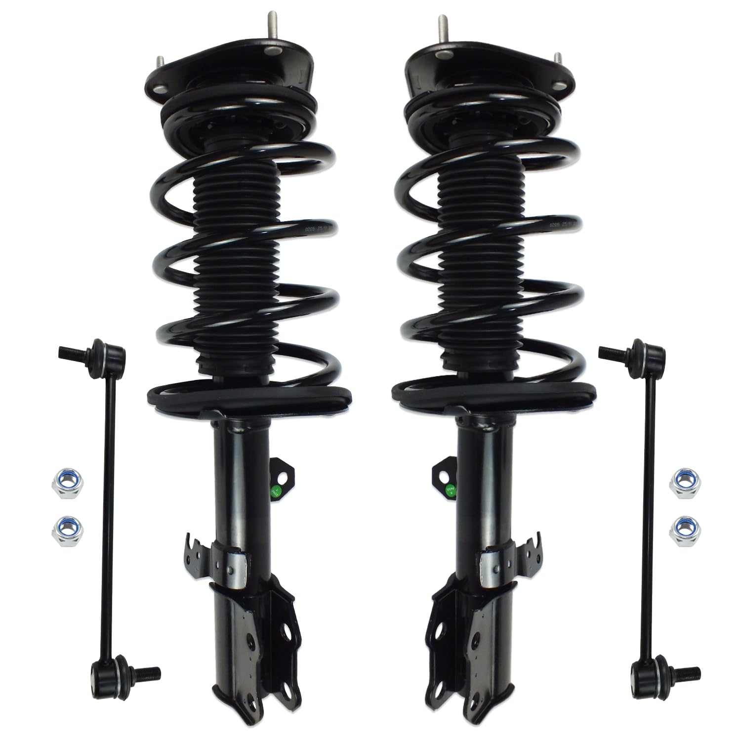4PCS Front Struts Shock & Sway Bars End Links for 2003-2008 Toyota Corolla