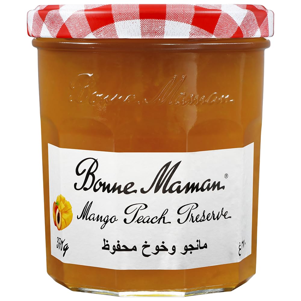 Bonne Maman Mango Peach Preserve, Made from Fresh Fruits - 370 g