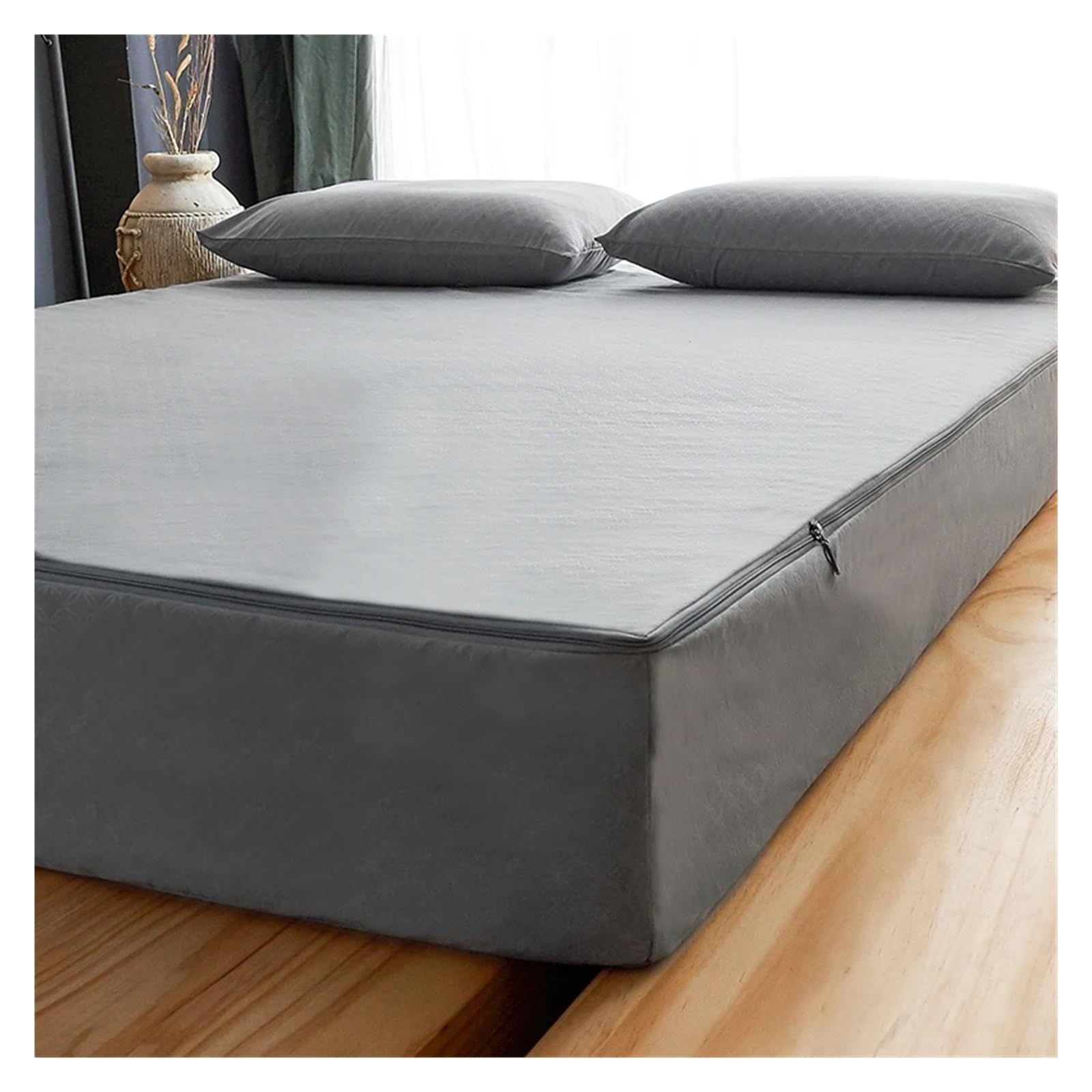 Housse de Matelas imperméable avec Fermeture éclair, Drap-Housse matelassé Tout Compris sur Six côtés, King/Queen Housse de Matelas(1,120x190x15cm 1pc)