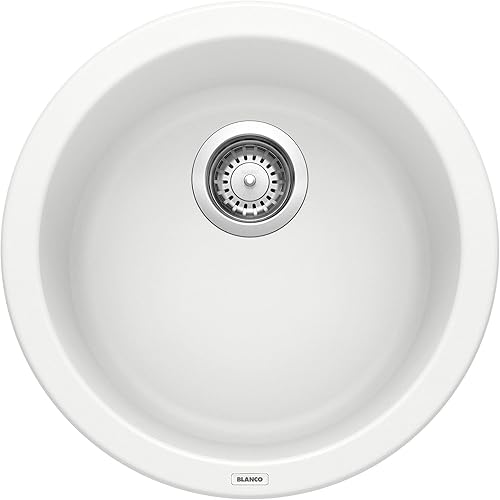 BLANCO RONDO SILGRANIT Fregadero de preparación de barra desplegable o bajo montaje