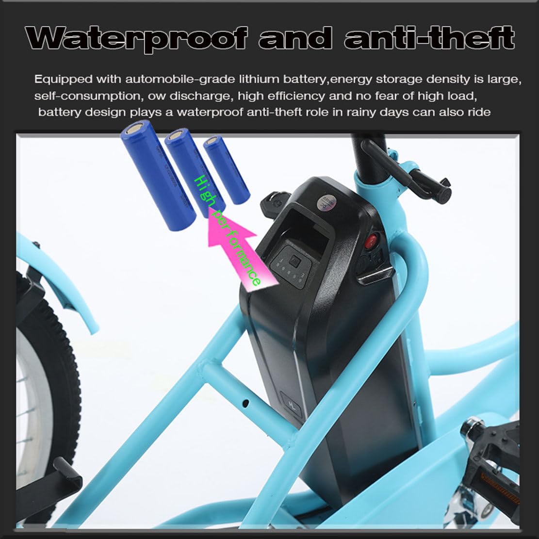 Triciclo Elettrico per Adulti, Bici Elettrica a 3 Ruote da 24", 7 velocità, con Cestino Capiente, Display LCD, 3 modalità di Guida, Ideale per Anziani E per Gli Spostamenti Quotidiani Pink