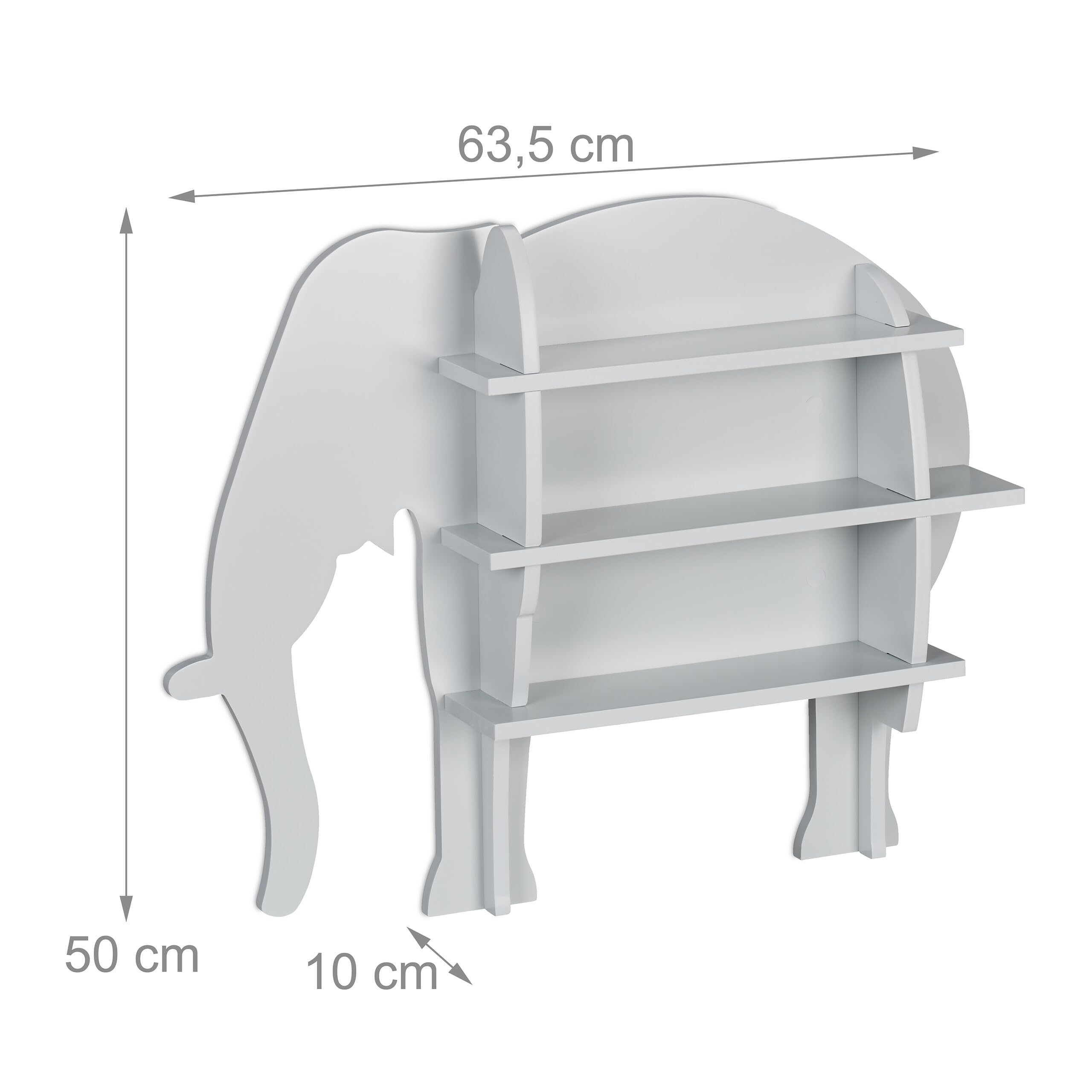 FOREHILL Kinderrek, boekenkast voor kinderen, houten meubel, voor kinderkamer met 2 opbergdozen op wielen, kinderkast met 4 dozen, 126 x 30 x 104 cm