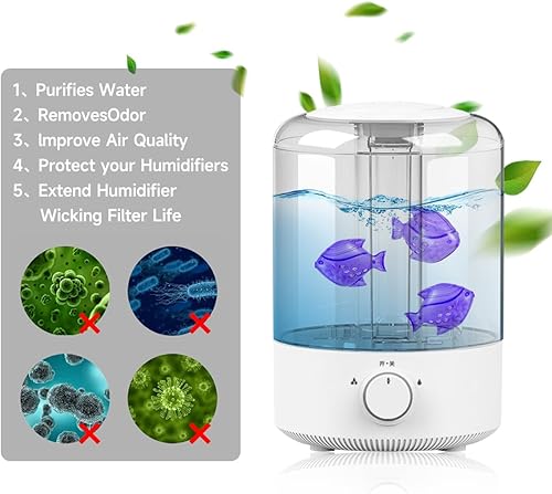 Miniatura 4 de Limpiador de tanque humidificador, Raipoment 10 filtros de humidificador universales para peces compatibles con gotas, gotas, humidificadores de