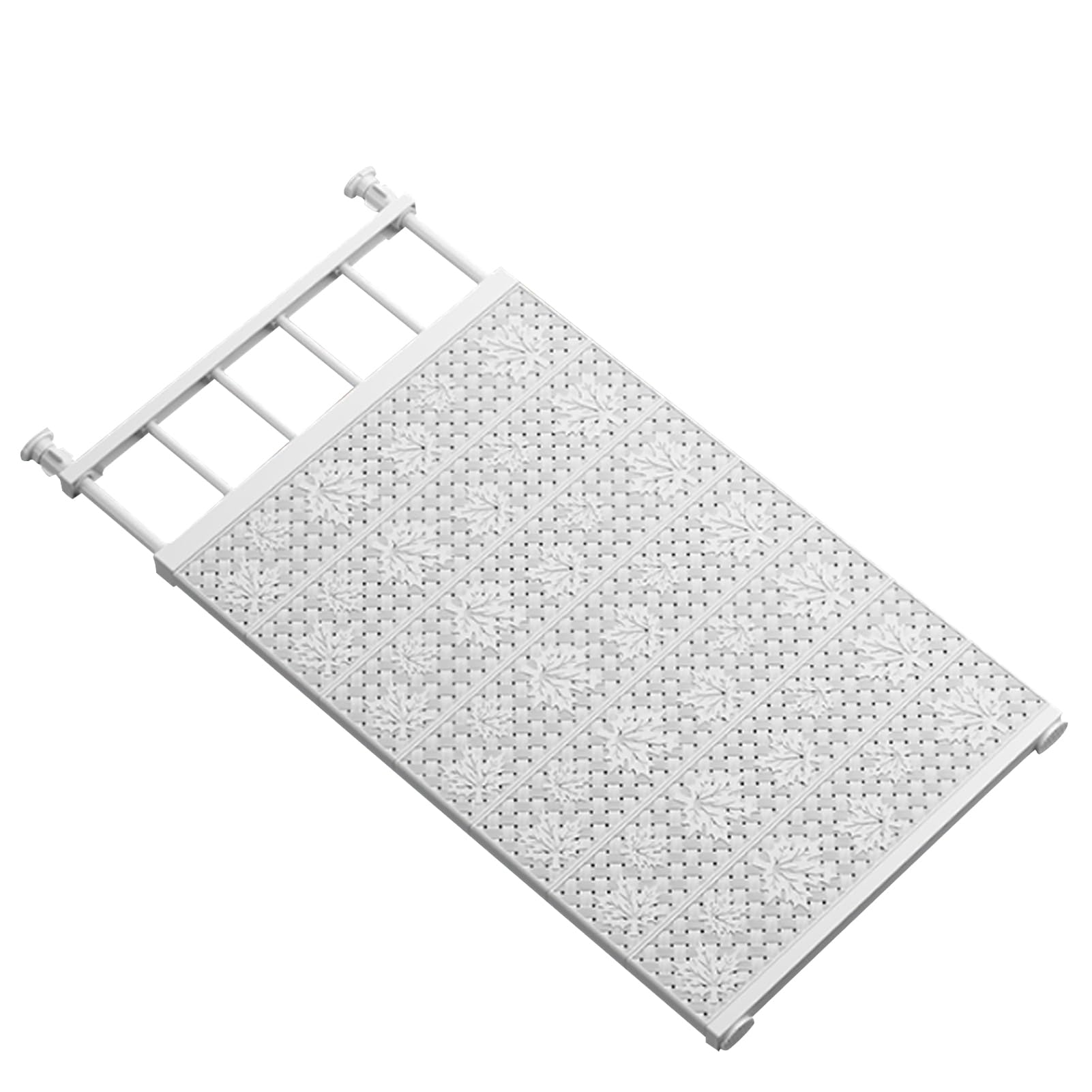 Beauenty Wardrobe Tension Rack, Expandable Closet Tension Shelf, Adjustable Storage Shelf Layered Partition Rack for Cabinet Cupboard (75-125cm Length * 42cm Wide)