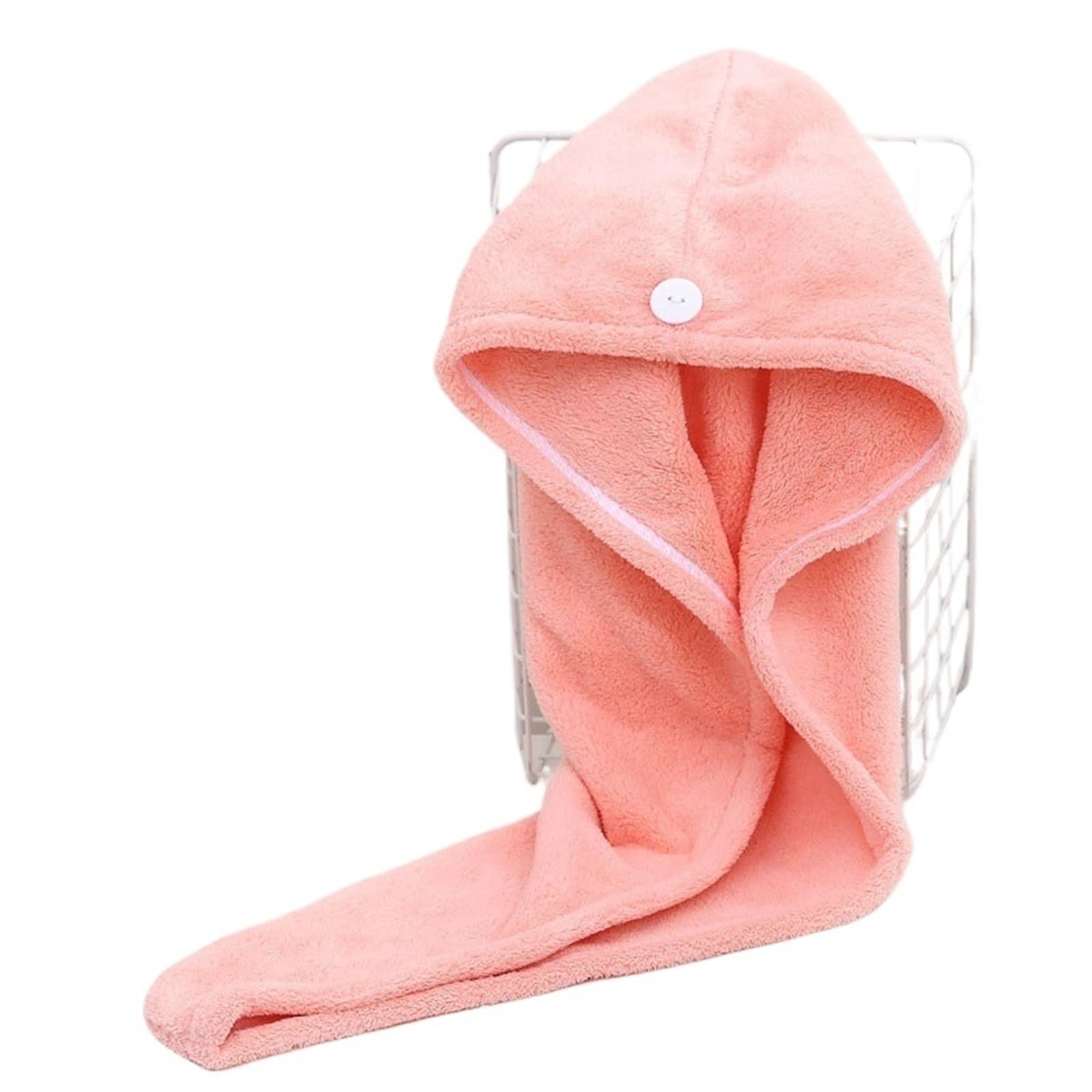 GIJMZY Microfibre Hair Towel Hair Towel Wrap Fast Dry Super Absorbent Hair Drying Towel Quick Dry Hair(Pink)