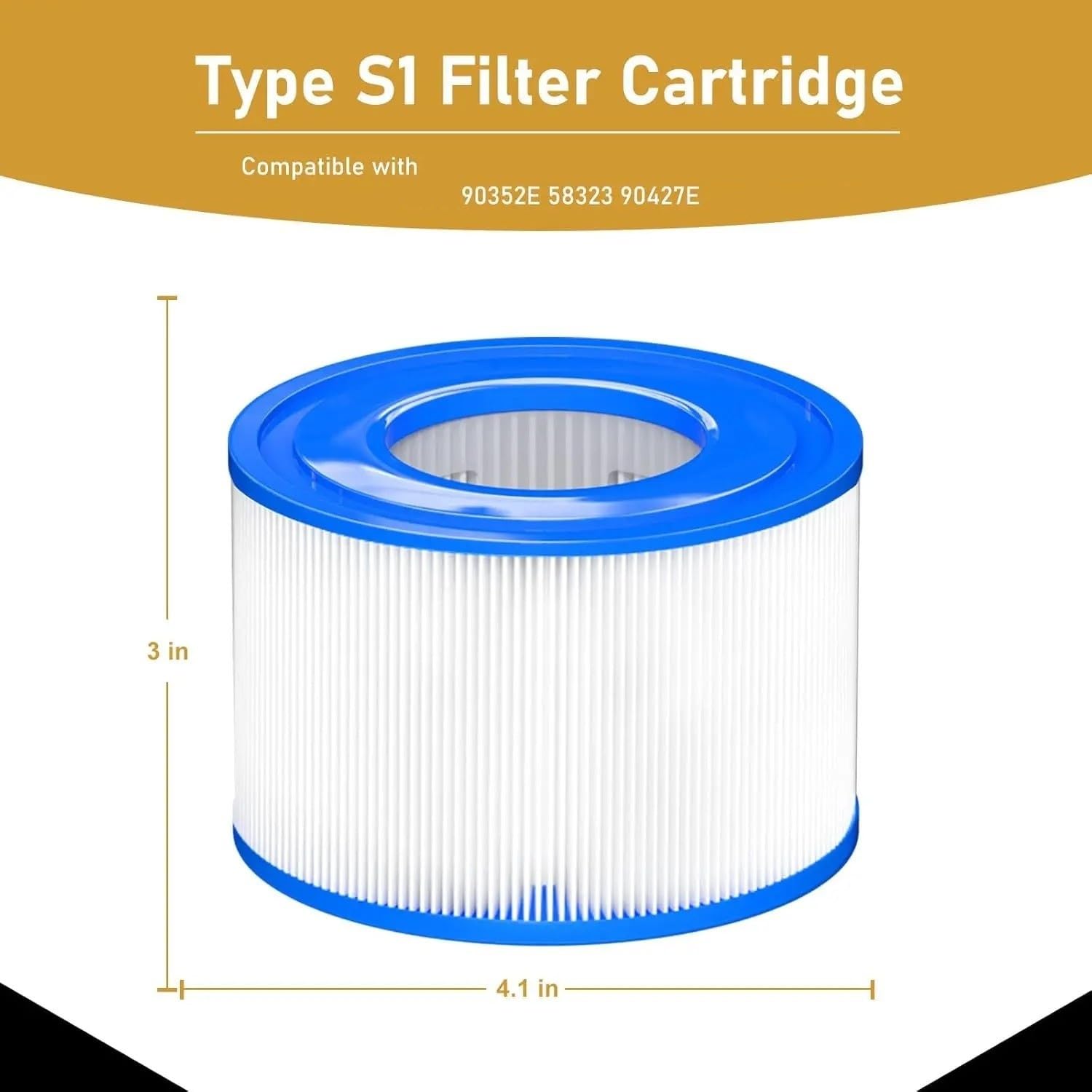 Filtro, Compatibile con Intex PureSpa S1, JA29001 29001E 28403E 28407E 28443E 28453E 28421E 11692 Filtro Vasca Piscina(6pcs)
