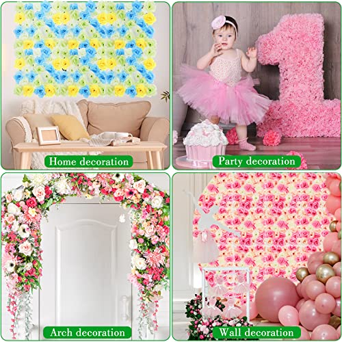 Chumia 24 Pcs Artificial Flower Grid Panels 10X10 Inches Diy Flowers Wall Frames Plastic Fences Frames For Wedding Party Decoration,Flower Grids Artificial Flowers Plant Base #TOP3