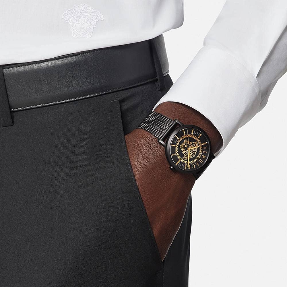 Versace Analog, Modell VEJ400621 V-Essential Herren, 40 mm, 5 ATM. Marke: