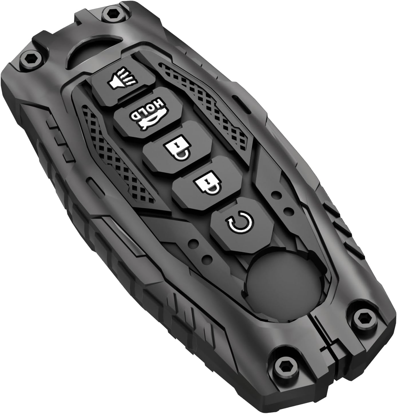 Heavy Duty Key Fob Cover for Nissan Altima Armada Maxima Murano Pathfinder Rogue Titan Armada Altima Versa Sentra Zinc Alloy Keyless Entry Key Fob Case Protector with Keychain (Black) - Image 6