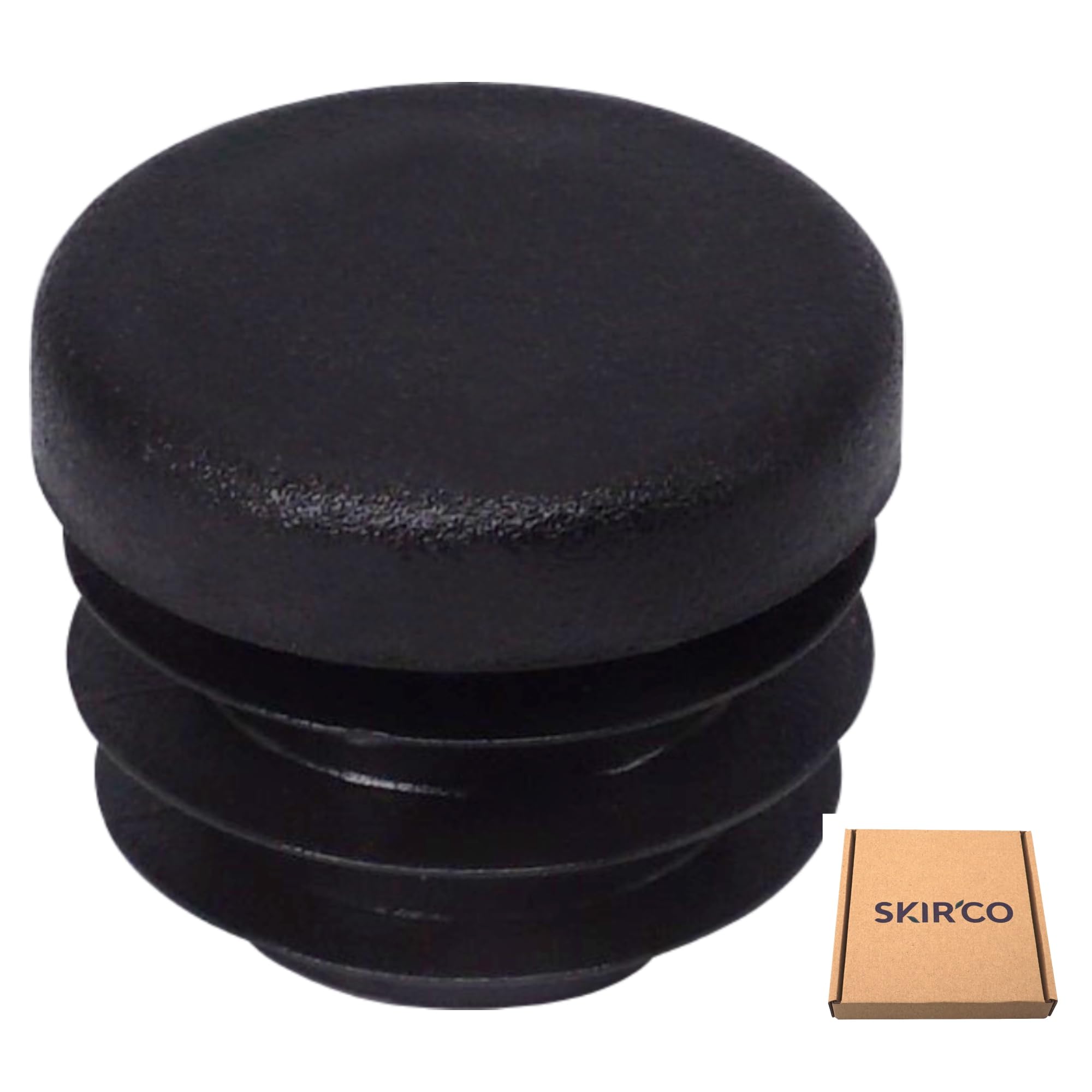 SKIR'CO (20 pcs) Round Tube Inserts 20 mm, Fence Post Plugs, Black Plastic Tube End Caps, Pipe Plugs, Black RAL 9005 - Image 2