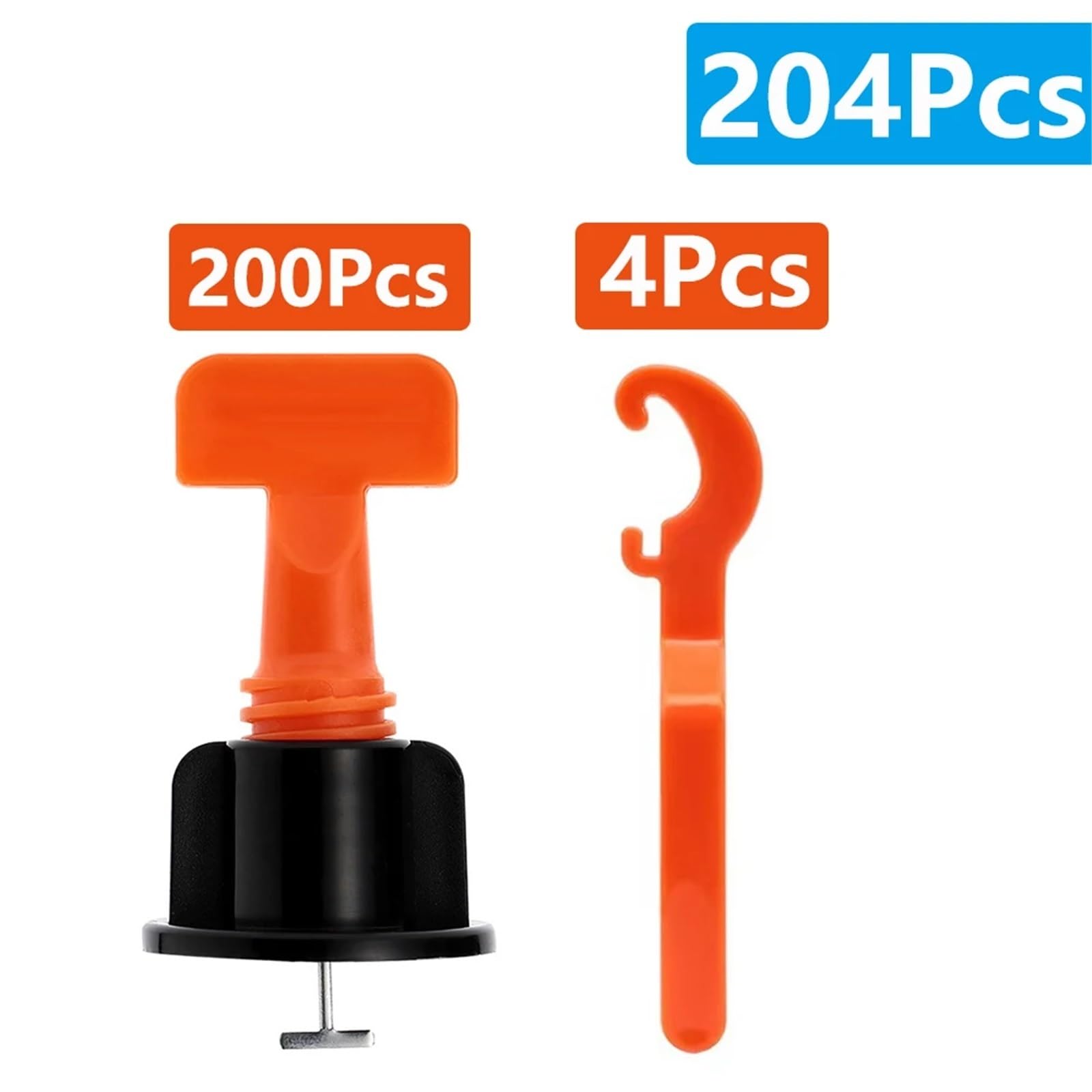 Sistema di livellamento for piastrelle in ceramica, clip, distanziatori, kit livellante for porcellana, strumenti costruzione for la posa, fissaggio a parete per Ristrutturazione(204Pcs balck)