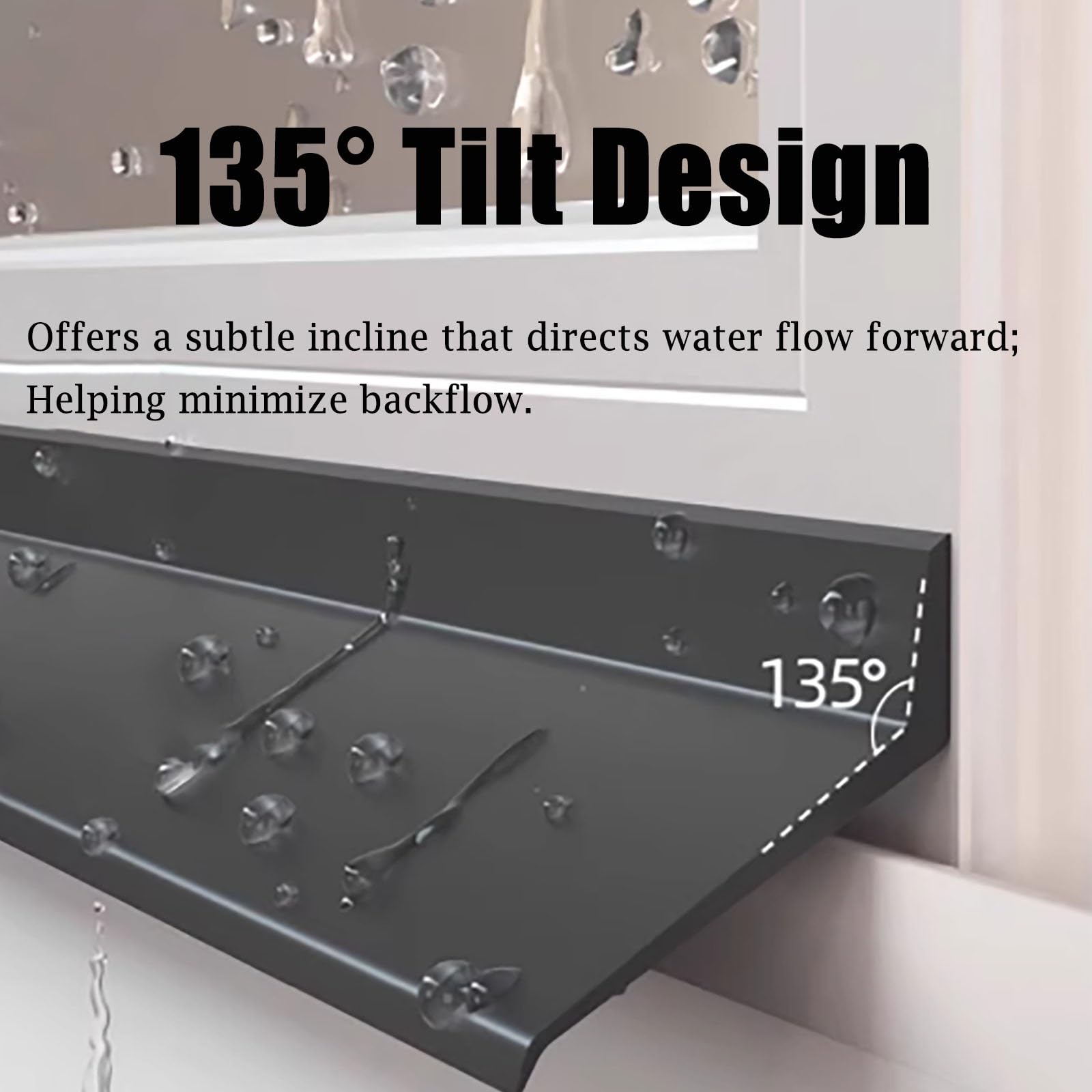Genérico Burlete Impermeable para alféizares de Ventanas - 55 mm x 3,5 m. Impermeabilización de Caucho para Ventanas y Puertas correderas, protección contra la Lluvia y la Humedad. Sellador impermeab