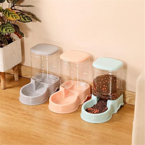 Miniatura 4 de Tazón de alimentación para mascotas y dispensador de agua con contenedor de almacenamiento recargable, autodisponible, comedero para gatos de gran
