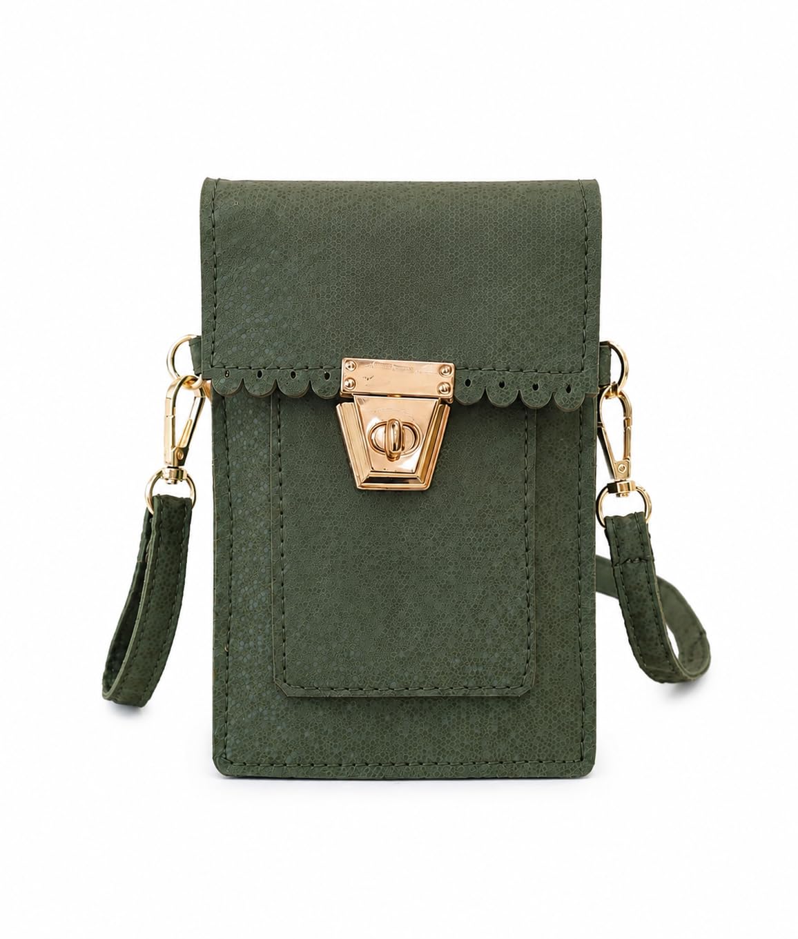 Dark Green Premium Women Sling Wallet with Smartphone Holder Compartment & Card Slots-image-44