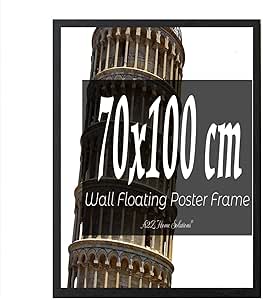 A2Z Home Solutions Panoramic Black 18x12 Inch Solid MDF Flat Poster Frame – Premium Textures With HD Perspex, Metal Clips Ideal For Home, Office, Gallery, Or Studio Display -(Black - View #2