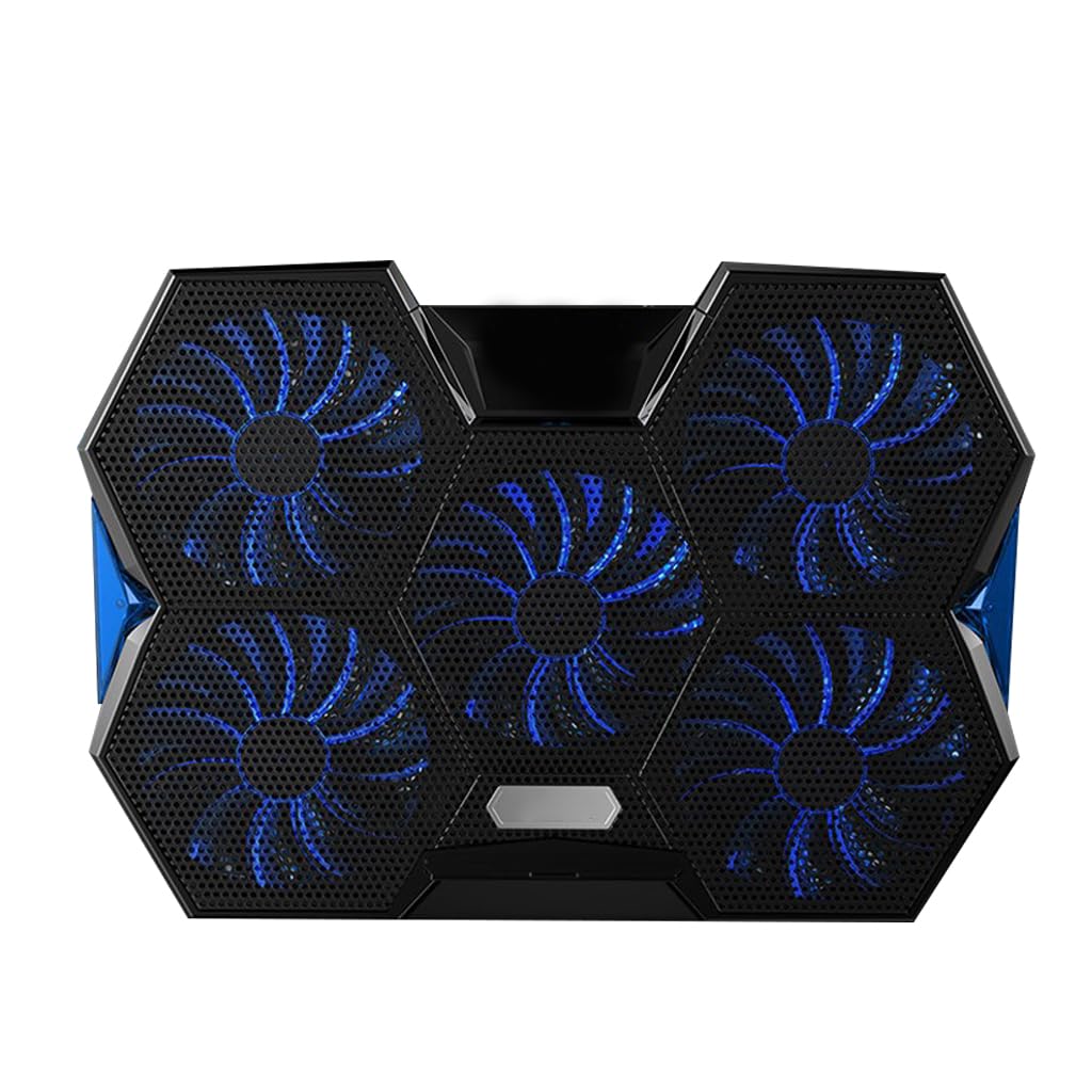 Coolcold - Radiador para ordenador portátil, placa base de regulación de velocidad, ventilador de refrigeración LED para juegos, portátil, soporte de refrigeración para tabletas de 12 a 17