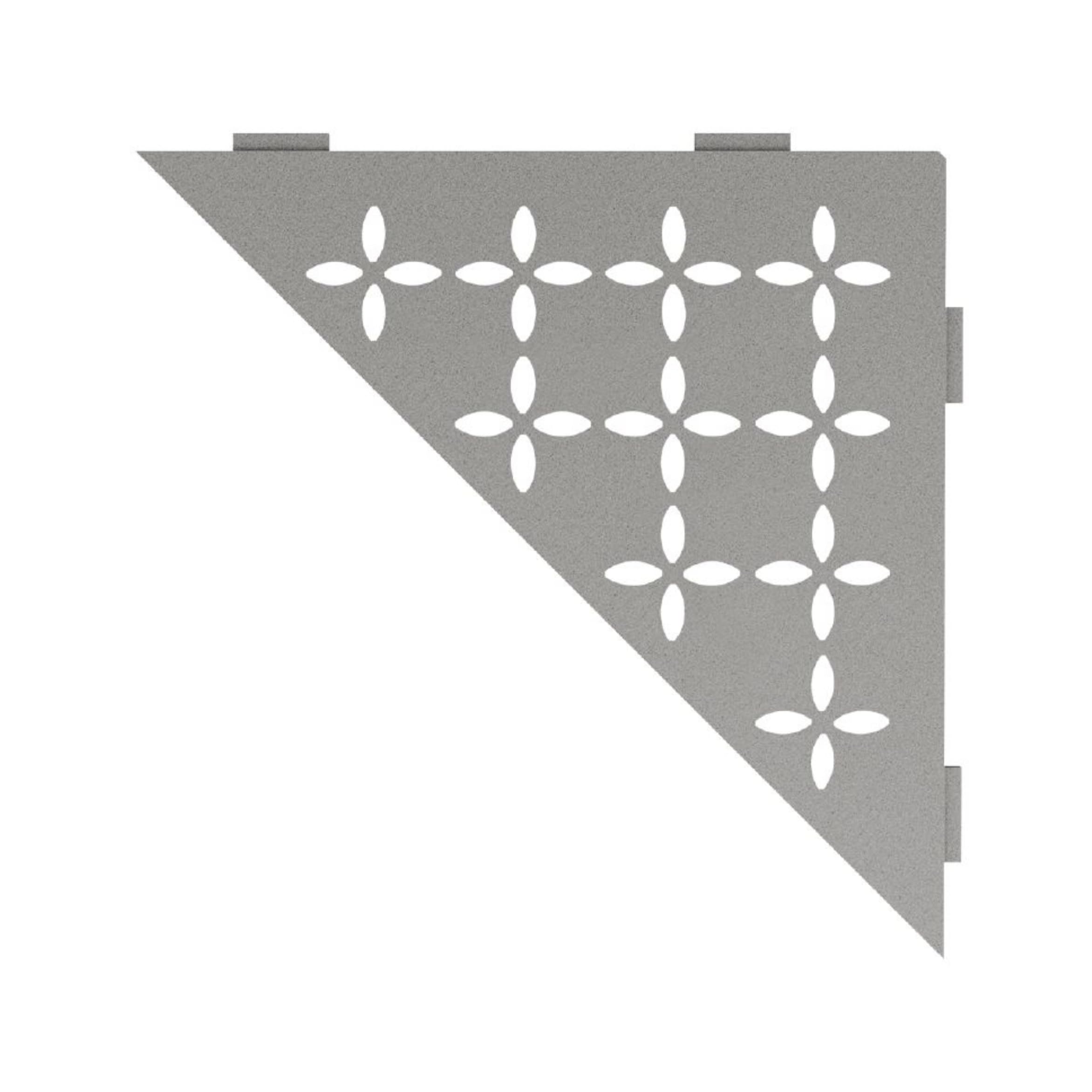 Schluter Systems SES1D5TSSG Étagère d'angle triangulaire Motif floral Gris pierre
