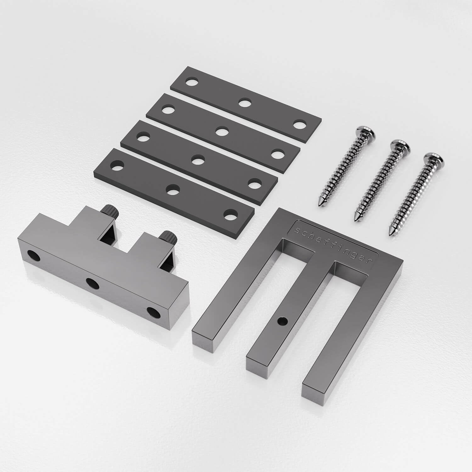 EM3 Quarzgrau, Fenstersicherung für Fenster oder Türen aus Kunststoff/Holz/Aluminium, Einbruchschutz DIN zertifiziert, hochwertiger massiver Stahl, Schutz gegen Einbruch, 3er Set
