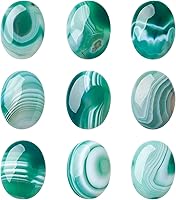 Vista 23 de Crafans Flat Back Gemstone Oval Cabochons Natural Stone Cabochons Healing Power Stone Chakra Crystal for Crafts DIY Jewelry Making Supplies