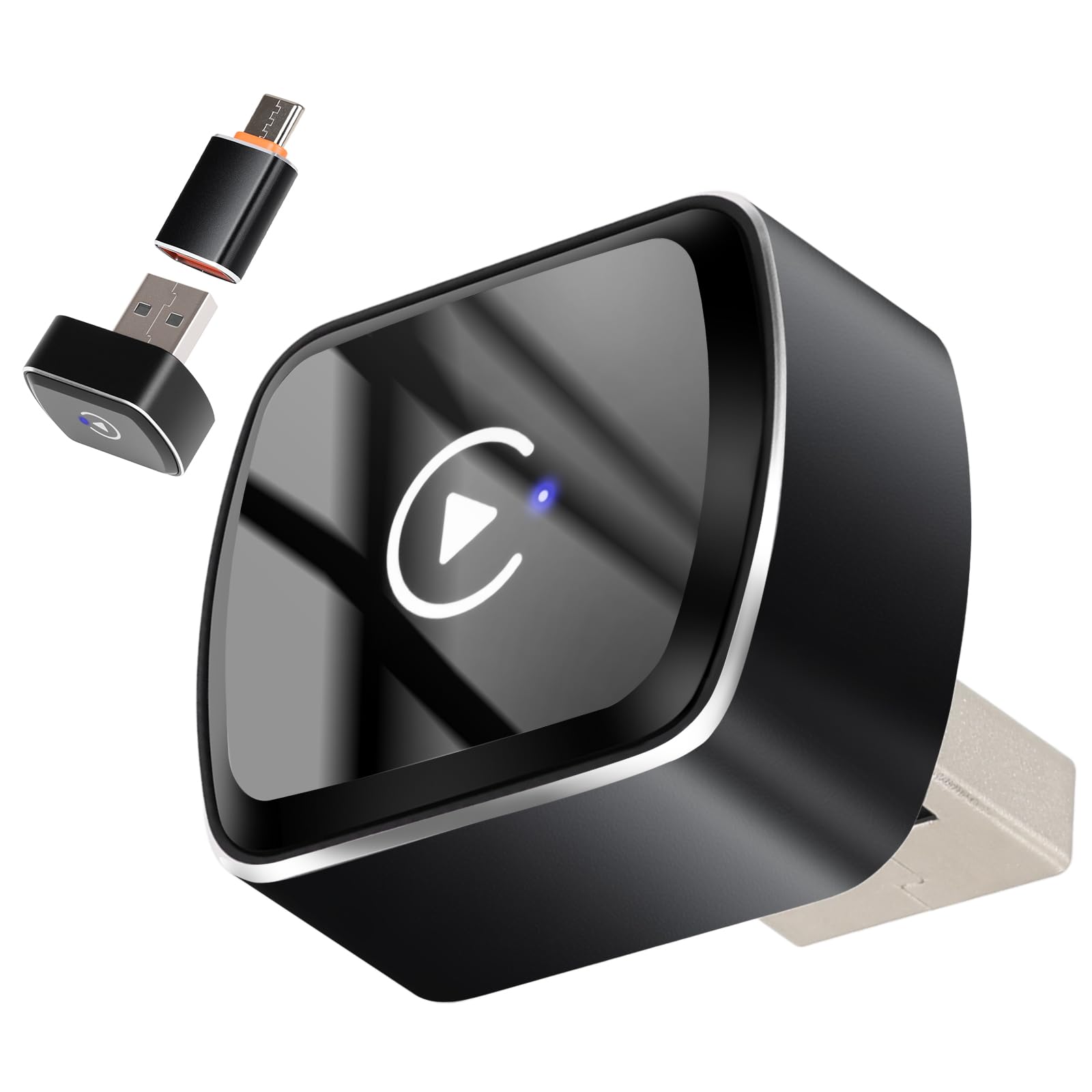 Motorsi Senza Fili Adattatore Carplay/Android Auto, 2-in-1 Converte il Cavo di Fabbrica in Un dongle Carplay Senza Fili per Auto Plug & Play Carplay con A-pple Phone iOS 10+ / Android 11+