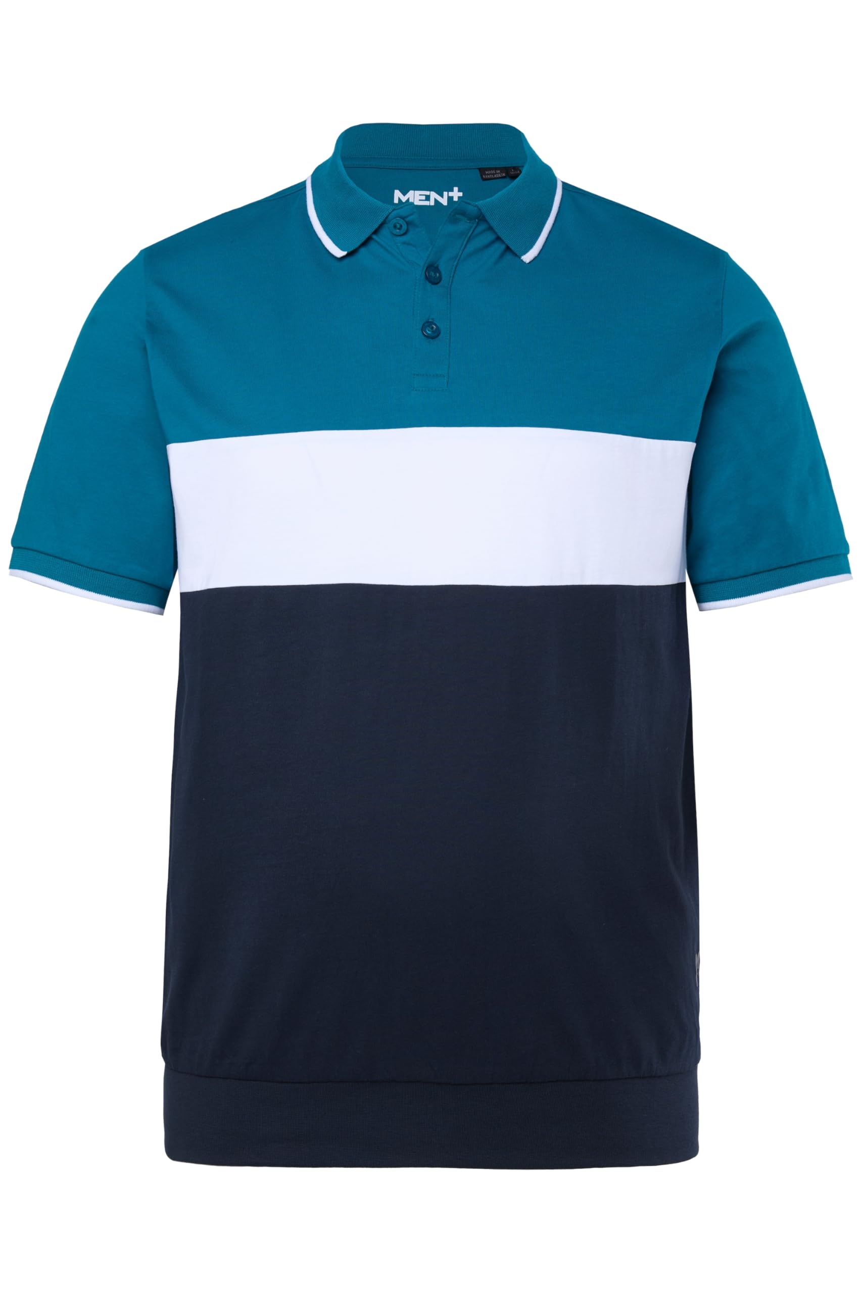 Men Plus Herren große Größen Übergrößen Menswear L-8XL Poloshirt, Bauchfit, Colorblocking, Halbarm 844932