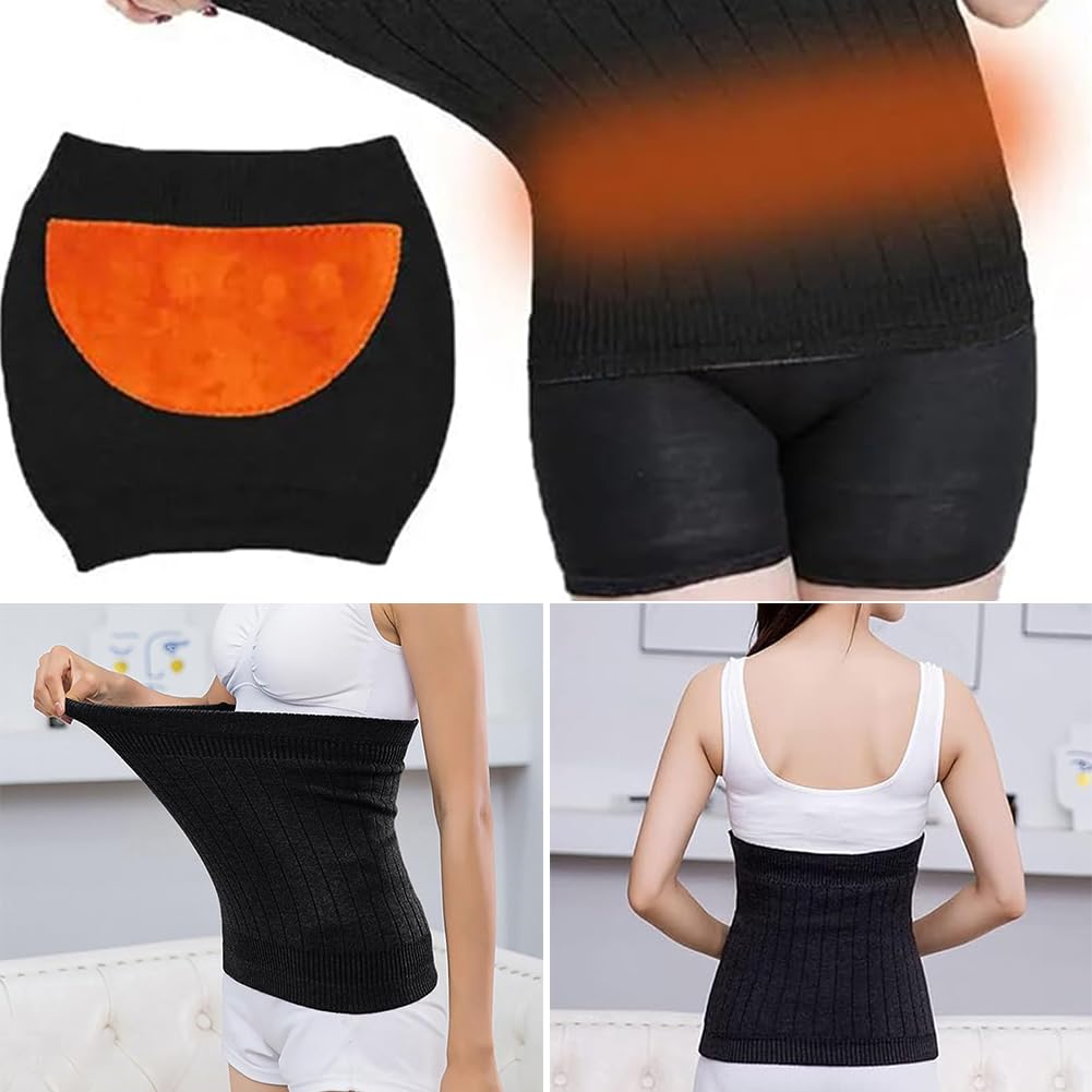 Rakiuty Calentador de Espalda,Cinturón de Calor para Lumbares,Cinturón Calentador de Invierno,Faja Lumbar Caliente para Hombres Mujeres para Cintura de Apoyo Caliente Dolores Menstruales