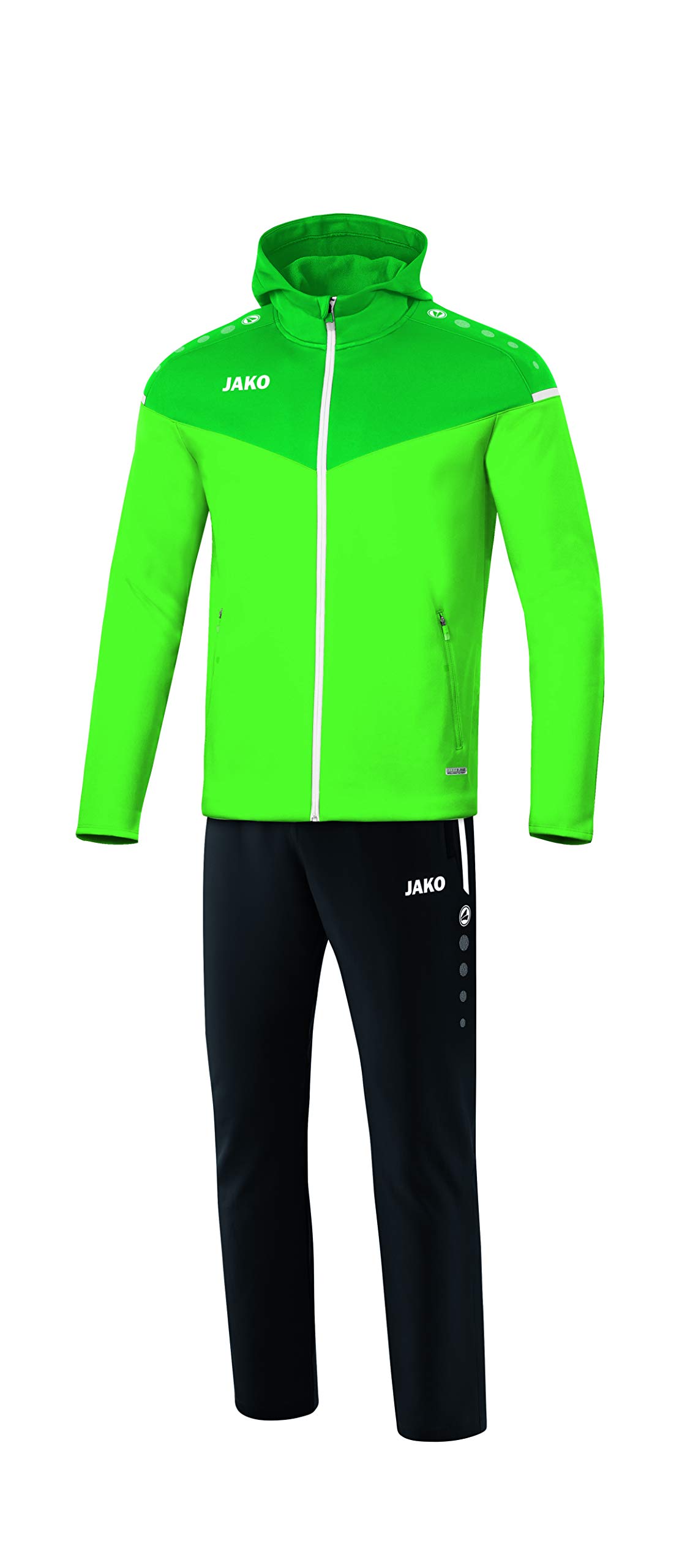 JAKO Champ 2.0 M9620 Men's Tracksuit with Hood, Soft Green/Sports Green, XL