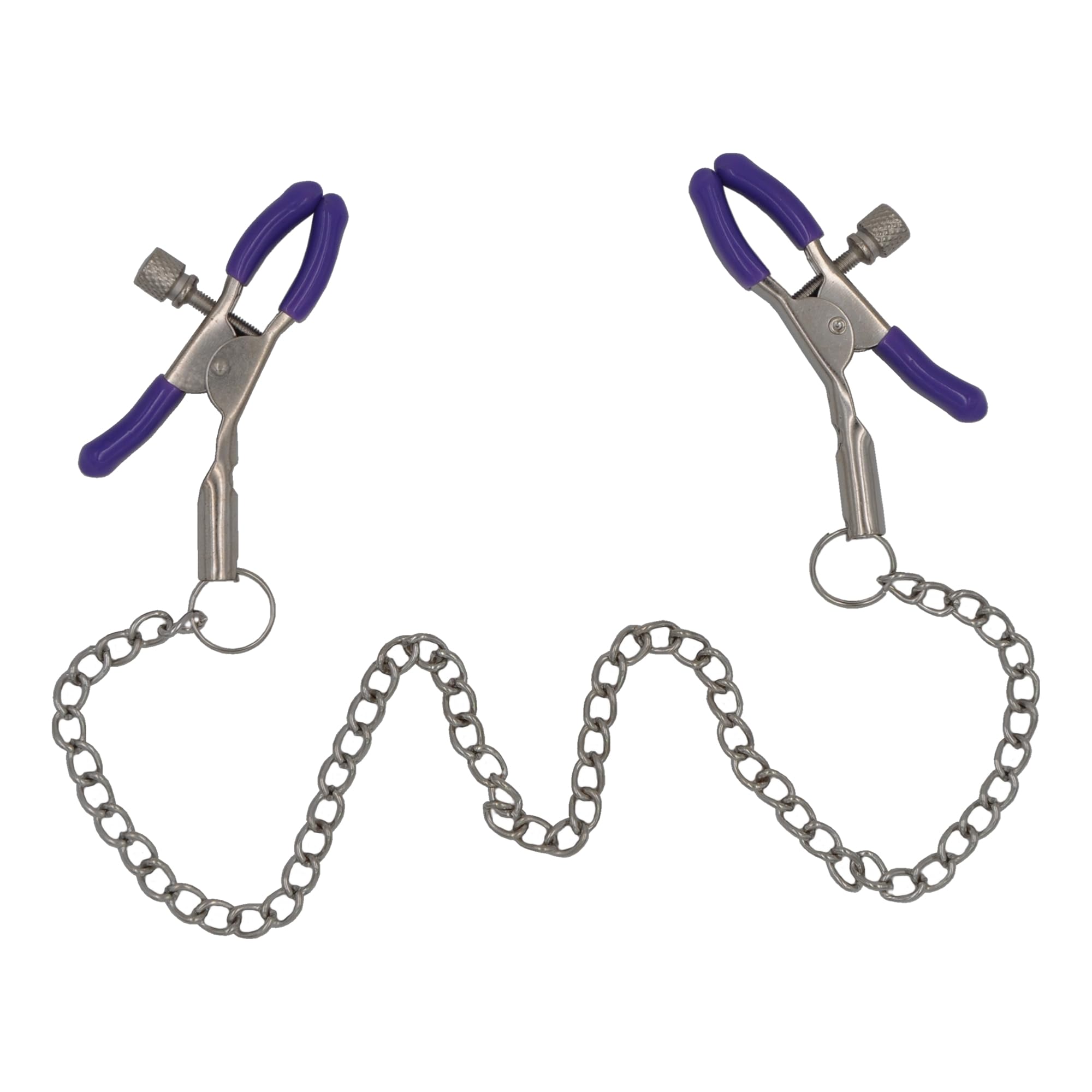 Nipple Chain Adult Toy - Adjustable Silver Stainless Steel Body Jewelry for Sensual Play Couples Intimacy BDSM Exploration