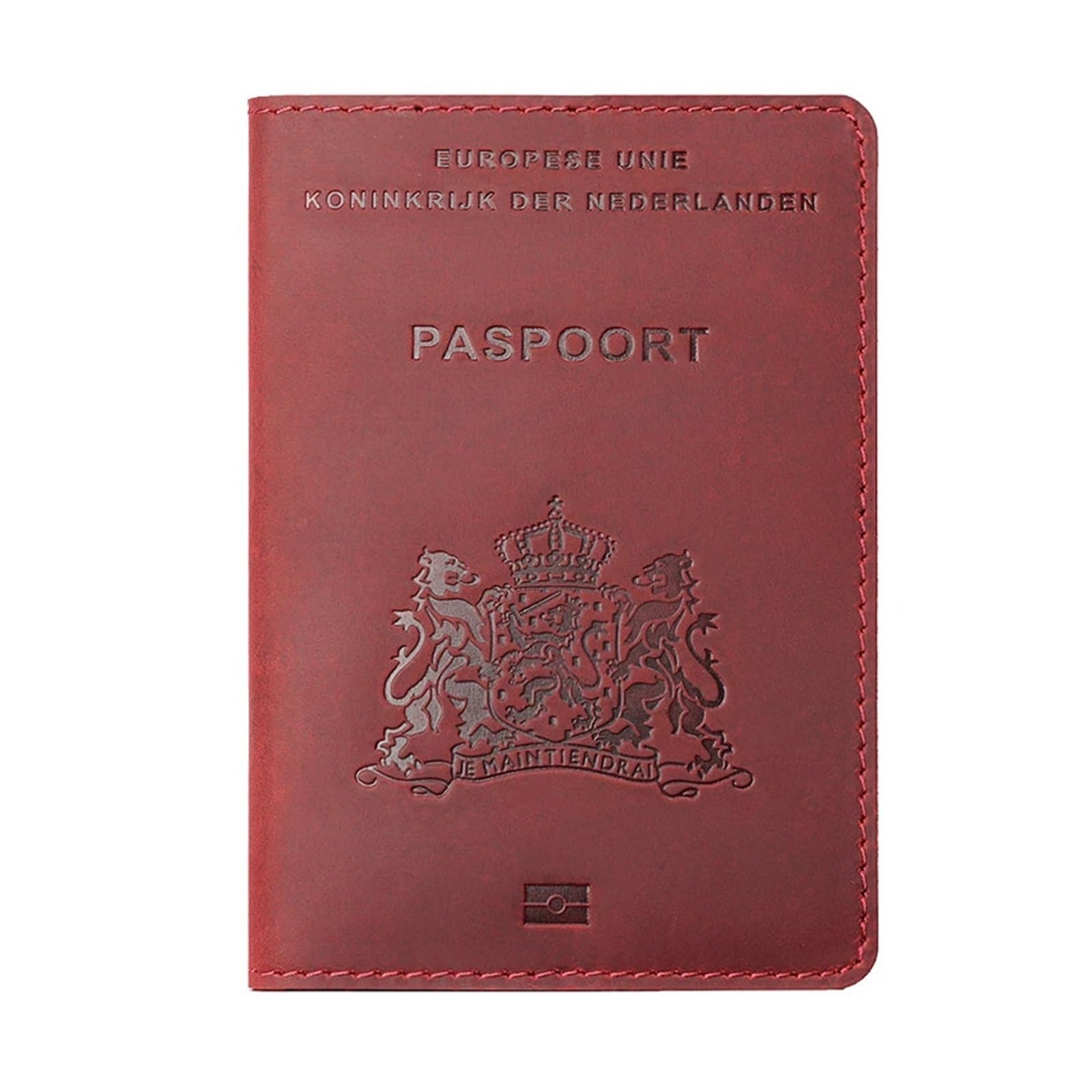 1 custodia for passaporto: portafoglio da viaggio in pelle con scomparti for carte di credito(Brown)