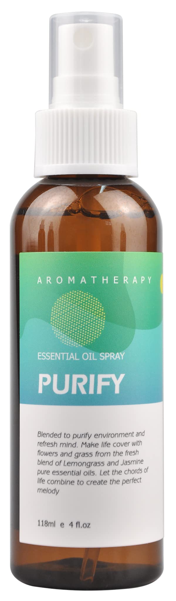 Benatu Jasmine Lemongrass Essential Oil Blend Spray for Body and Hair, Multi-Use Natural Scent Aromatherapy Room Mist for Pillow, Linen, Bedding, Fabric, Car 4 fl oz