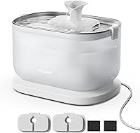 PETLIBRO Dockstream Cat Water Fountain 2.5L Stainless Steel Tray Wireless Pump 2 Flow Modes Easy Clean Indoor Dispenser